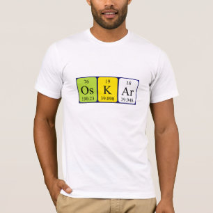 Oskar periodic table name shirt