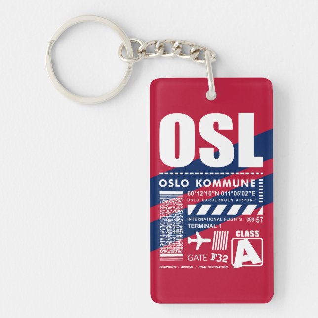OSL Oslo Airport Key Ring (Front)
