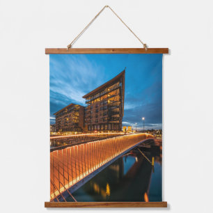 Oslo at night, Norway Hanging Tapestry