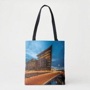 Oslo at night, Norway Tote Bag