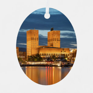 Oslo City Hall Norway Metal Tree Decoration