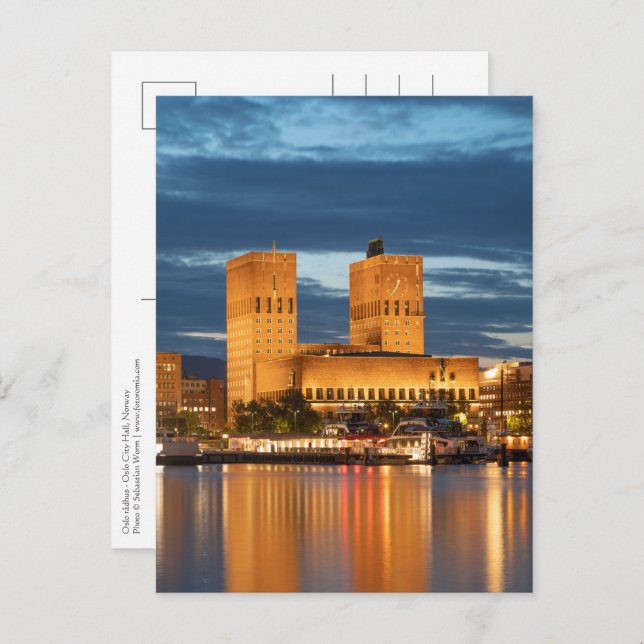 Oslo City Hall Norway Postcard (Front/Back)