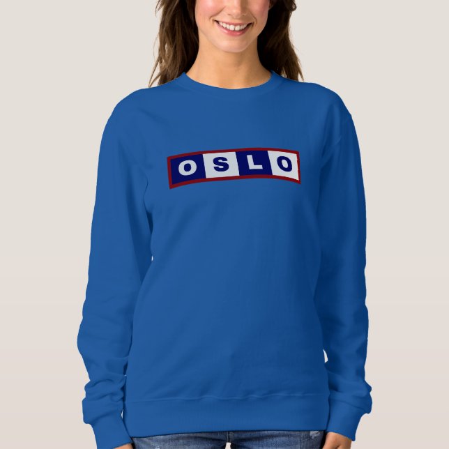 Oslo City, Norway Minimal Design Sweatshirt (Front)