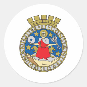 Oslo Coat Of Arms Classic Round Sticker