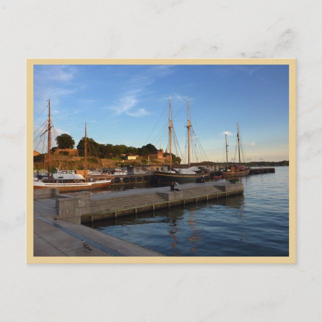 Oslo Harbour Postcard (Front)