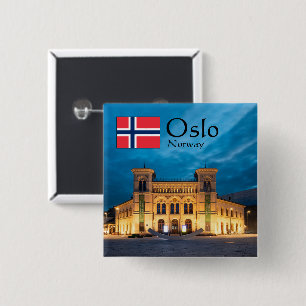 Oslo Norway 15 Cm Square Badge