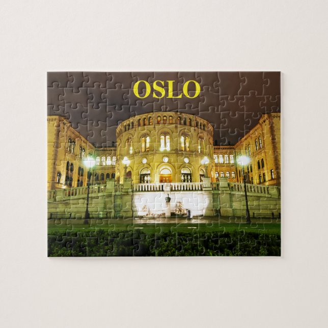 Oslo, Norway at night Jigsaw Puzzle (Horizontal)