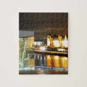 Oslo, Norway at night Jigsaw Puzzle