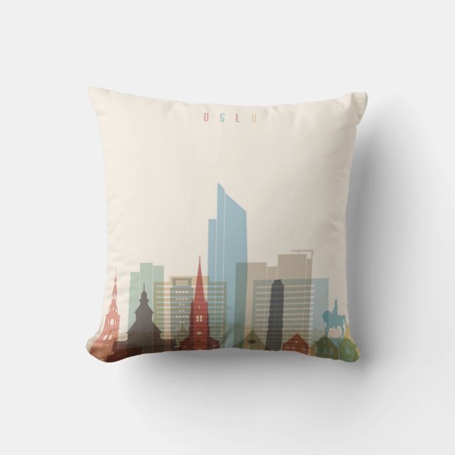 Oslo, Norway | City Skyline Cushion (Front)