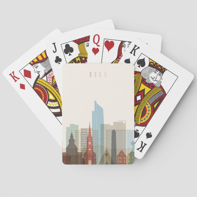 Oslo, Norway | City Skyline Playing Cards (Back)