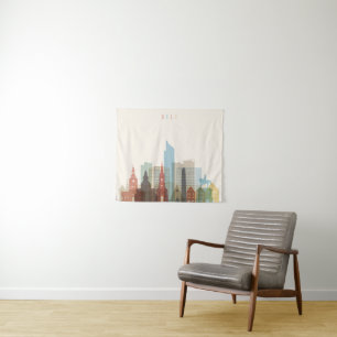 Oslo, Norway City Skyline Tapestry
