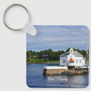 Oslo, Norway fjord Poster Key Ring