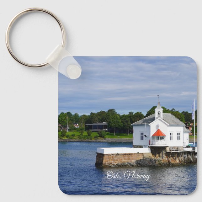Oslo, Norway fjord Poster Key Ring (Front)