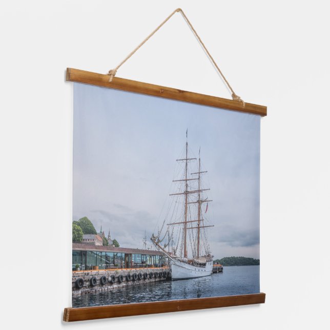 Oslo Norway Hanging Tapestry (Angled)