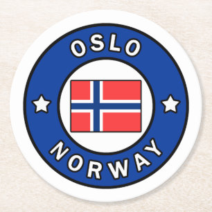 Oslo Norway Round Paper Coaster