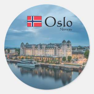 Oslo Norway Souvenir Classic Round Sticker