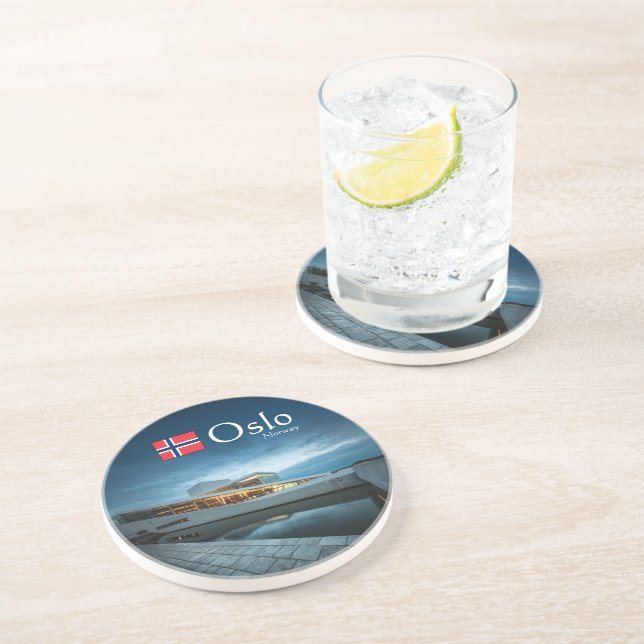 Oslo Norway Souvenir Coaster (Side)