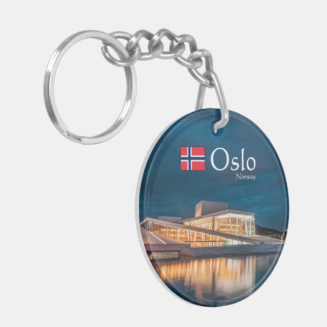 Oslo Norway Souvenir Key Ring (Front Left)