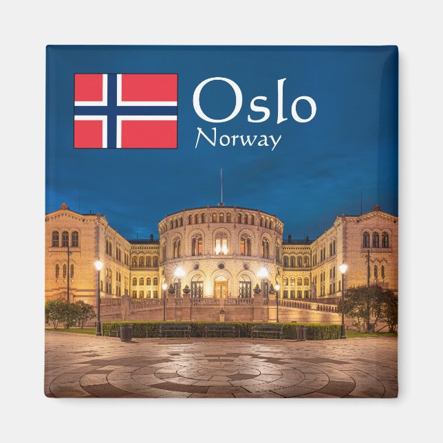 Oslo Norway Souvenir Magnet (Front)
