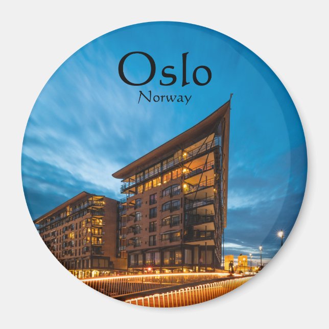 Oslo Norway Souvenir Magnet (Front)