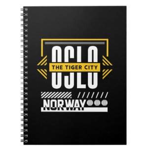 Oslo Norway-The Tiger City Modern Urban Typography Notebook