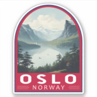 Oslo Norway Travel Art Vintage