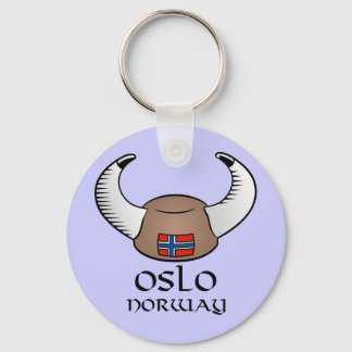 Oslo Norway Viking Hat Key Ring