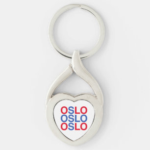 OSLO Norwegian Flag Key Ring