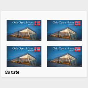 Oslo Opera House Rectangular Sticker