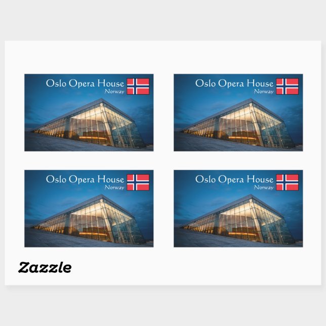 Oslo Opera House Rectangular Sticker (Sheet)