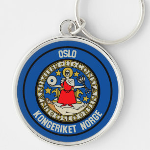 Oslo Round Emblem Key Ring