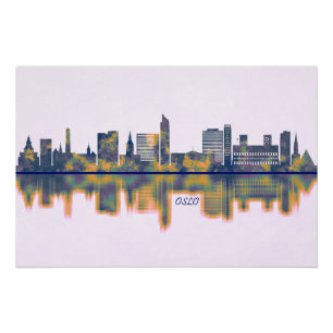 Oslo Skyline Poster