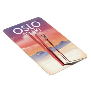 Oslo To Ski Magnet