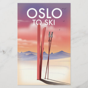 Oslo To Ski Stationery
