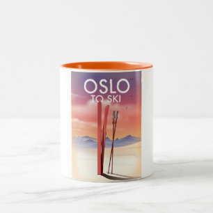 Oslo To Ski Two-Tone Coffee Mug