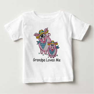 OSo Cute "Grandpa Loves Me" Piggy Baby Romper Baby T-Shirt