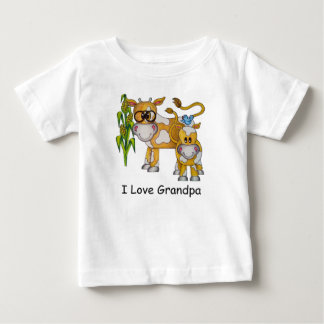 OSO Cute "I Love Grandpa" Cow Baby Romper T-Shirt