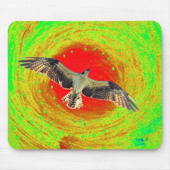 Osprey bird mouse pad (Front)