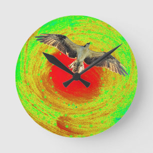 Osprey bird round clock