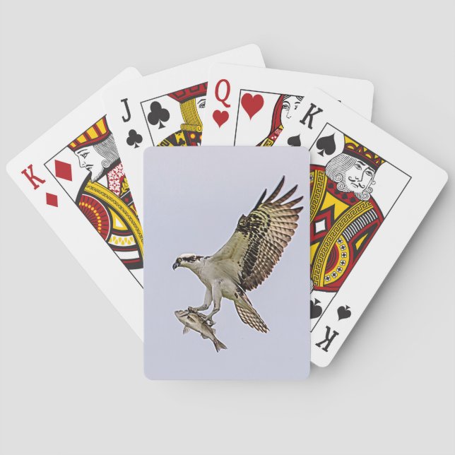 Osprey carrying a fish playing cards (Back)