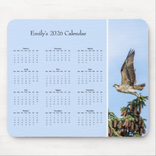 Osprey - Customizable full year 2026 calendar Mouse Pad