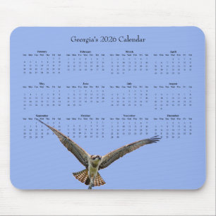 Osprey: Customize a full year 2026 calendar Mouse Pad