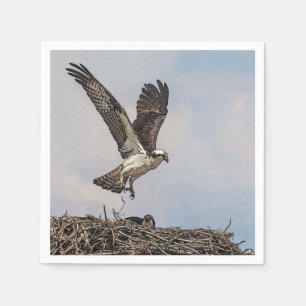 Osprey in a nest napkin