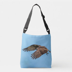 Osprey in flight at Honeymoon Island State Park Crossbody Bag