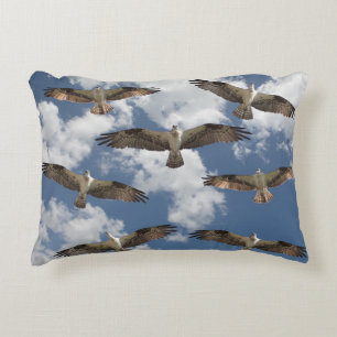Osprey parade in the sky decorative cushion