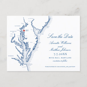 Osprey Point Inn Rock Hall MD Save the Date Announcement Postcard