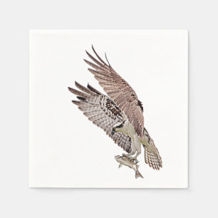 Osprey with a fish napkin