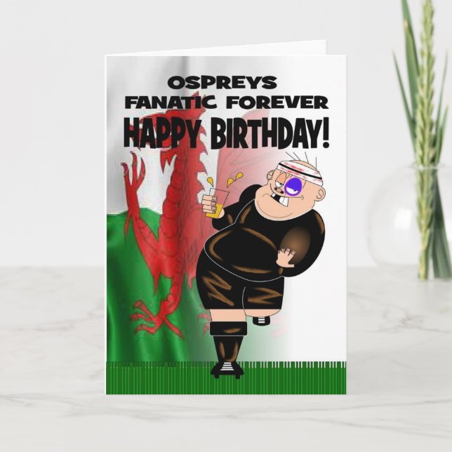 Ospreys Fanatic Forever Birthday Card (Front)