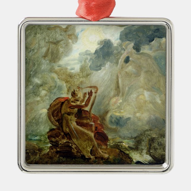 Ossian Conjures Up the Spirits Metal Tree Decoration (Front)