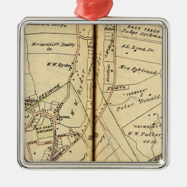 Ossining, New York Metal Tree Decoration (Front)